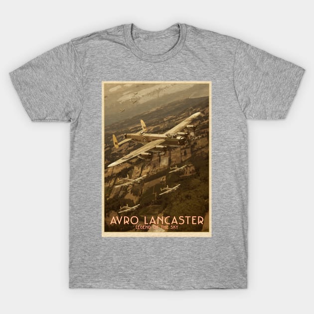 Avro Lancaster poster T-Shirt by seadogprints